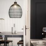 Hanglamp modern zwart Futan rotan gevlochten modern FOIR, Huis en Inrichting, Lampen | Hanglampen, Nieuw, Verzenden