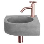 Differnz Cleo fonteinset beton donkergrijs - kraan kruis, Doe-het-zelf en Verbouw, Sanitair, Verzenden, Nieuw