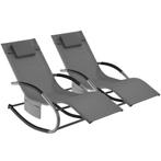Ligstoel Taya, ergonomisch, schommelfunctie - grijs, Set van, Verzenden, Nieuw
