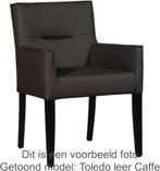 Set van 6 Leren eetkamerstoelen - met houten zwarte poten -, Nieuw, Vijf, Zes of meer stoelen, Landelijk, Leer