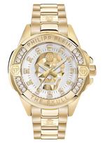 Philipp Plein PWNAA0722 The $kull Genderless horloge 41 mm, Nieuw, Overige merken, Staal, Staal