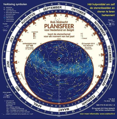 Planisfeer: leer sterrenhemel &amp; sterrenbeelden kennen!, Hobby en Vrije tijd, Overige Hobby en Vrije tijd, Nieuw, Verzenden