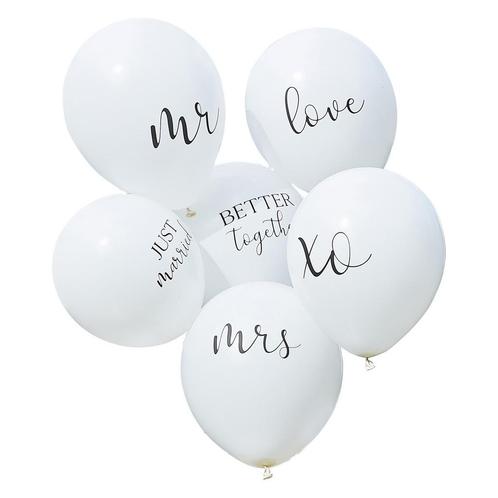 Bruiloft Ballonnen 30cm 6st, Hobby en Vrije tijd, Feestartikelen, Nieuw, Verzenden