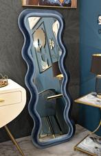 WANDSPIEGEL EMILY BLAUW FLUWEEL CM 60X6X160, Huis en Inrichting, Woonaccessoires | Spiegels, Ophalen of Verzenden, Nieuw