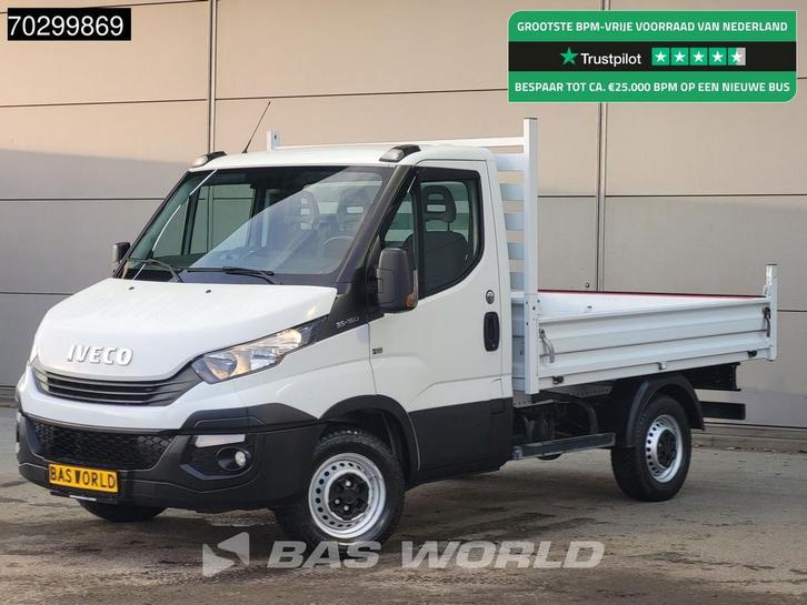Iveco Daily 35S16 Open Laadbak 3,5t Trekhaak Airco Cruise Eu, Auto's, Bestelauto's, Lease, Handgeschakeld, Financial lease, Wit