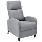 Verstelbare relaxfauteuil 102x60x92 cm stof lichtgrijs