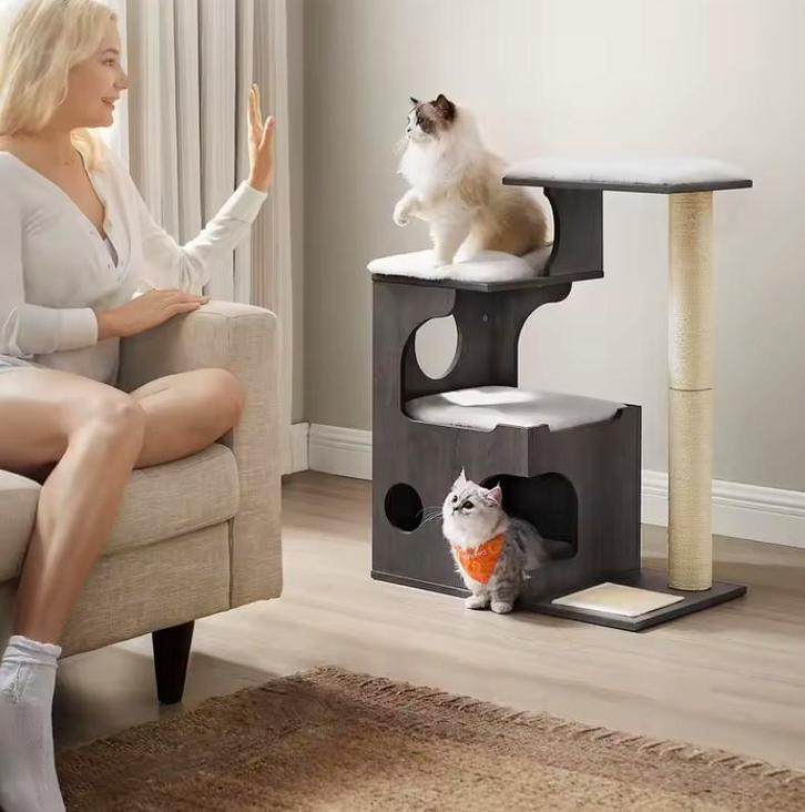 Kattenmeubel - Nieuw Krabmeubel in het Grijs - Krabpaal, Dieren en Toebehoren, Krabmeubelen, Krabpaal, Nieuw, Verzenden