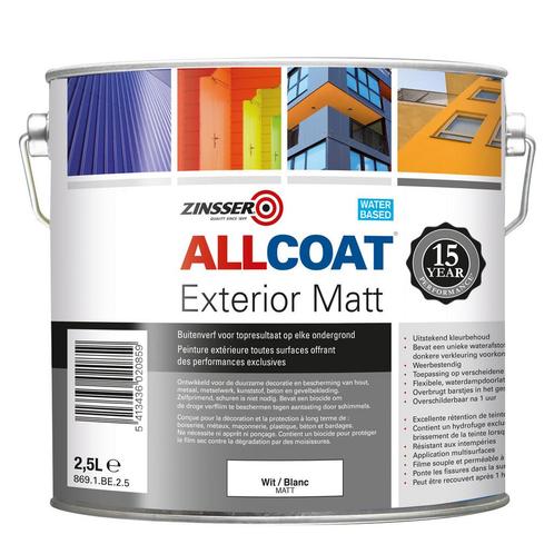 Allcoat Exterior Matt 2,5 liter, Doe-het-zelf en Verbouw, Verf, Beits en Lak, Nieuw, Ophalen of Verzenden