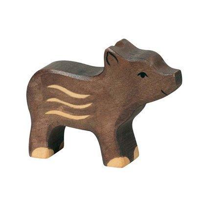 Holztiger - Houten Dieren - Wild zwijn baby 7 cm, Kinderen en Baby's, Speelgoed | Overig