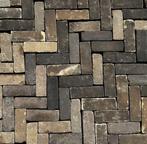 Oude gebakken Dikformaten Geel Bont (op pallets), Ophalen of Verzenden, Gebruikt, Keramiek, Klinkers