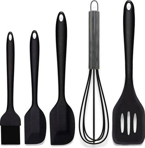 HI NATURE™ Spatel set van 5 stuks - Spatel silicone -, Huis en Inrichting, Keuken | Potten en Pannen, Zo goed als nieuw, Ophalen of Verzenden