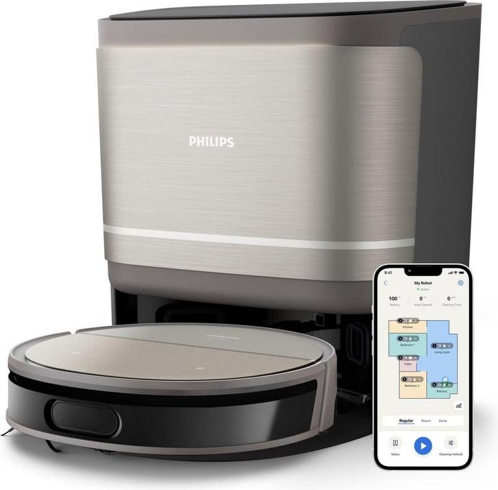 Philips Robotstofzuiger met dweilstation XU9100/10 HomeRun, Witgoed en Apparatuur, Stofzuigers, Zo goed als nieuw, Ophalen of Verzenden