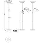 LED Vloerlamp - Trion Germin - E27 Fitting - Rond - Mat Goud, Ophalen of Verzenden, Nieuw, Metaal