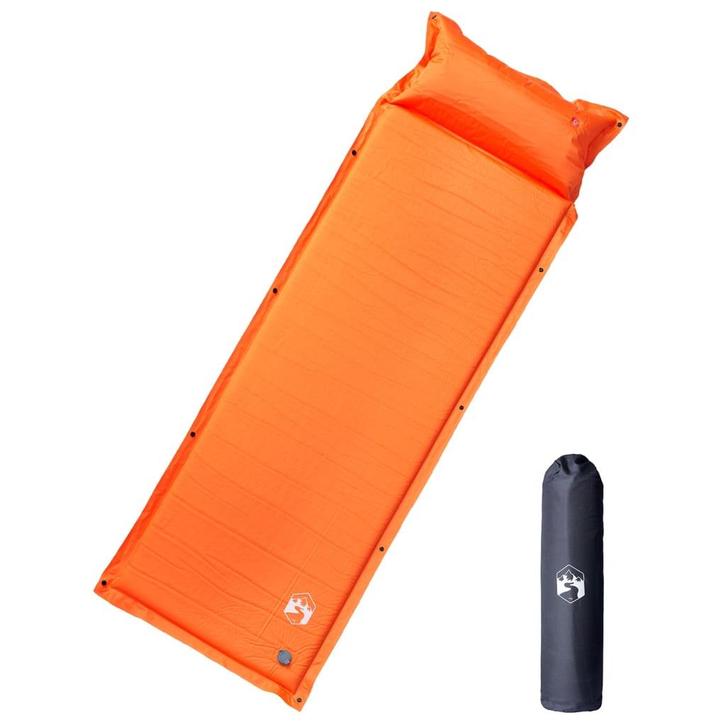 vidaXL Kampeermatras met kussen zelfopblazend 1-persoons, Caravans en Kamperen, Slaapzakken, Nieuw, Verzenden