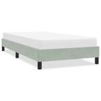 vidaXL Bedframe zonder matras 90x220 cm fluweel lichtgrijs, Eenpersoons, Verzenden, Nieuw, Stof