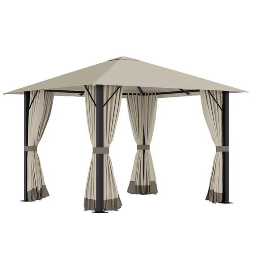 TRUUSK OUTSUNNY Tuinpaviljoen 3x3m Met Ventilatiegaten 4 Zij, Tuin en Terras, Partytenten, Nieuw, Verzenden
