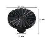 Meubelknop Fresno kunststof Zwart Set 5, Huis en Inrichting, Verzenden, Nieuw