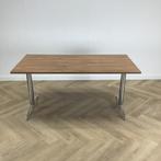 bureau / tafel 160x80 cm, Noten - chroom - Gratis Bezorging, Huis en Inrichting, Bureaus, Ophalen of Verzenden, Gebruikt, Bureau