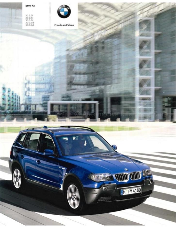 2006 BMW X3 BROCHURE DUITS, Boeken, Auto's | Folders en Tijdschriften, BMW