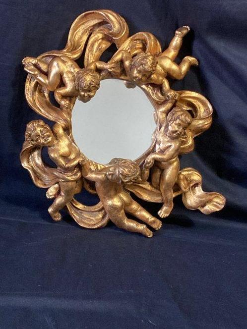 Wandspiegel - Hars - Spiegel De Ronde der Engelen, Antiek en Kunst, Curiosa en Brocante