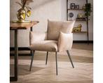 Eetkamerfauteuil lobby Velvet  - Champagne | Meubelplaats, Huis en Inrichting, Ophalen of Verzenden, Nieuw