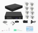 Dome PoE camerabeveiliging set 5mp app alarm AI detectie, Verzenden, Nieuw