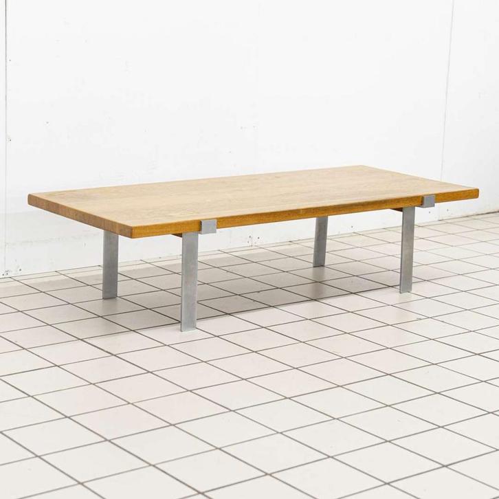 Jørgen Høj voor Niels Vitsøe Staal en Eiken Salontafel, Huis en Inrichting, Tafels | Salontafels, Ophalen of Verzenden