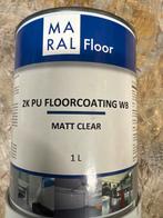 2K PU Floorcoating WB Mat - transparant - 1 liter, Overige kleuren, Nieuw, Ophalen of Verzenden, Verf