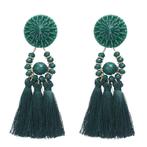 Fako Bijoux® - Oorbellen - Kwast - Boho - Groen, Sieraden, Tassen en Uiterlijk, Oorbellen, Verzenden, Nieuw