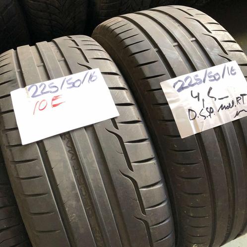 2 x Dunlop SP Sport Maxx RT 225-50-16 Zomerbanden 4,5mm, Auto-onderdelen, Banden en Velgen, 16 inch, Zomerbanden, 225 mm, Personenwagen