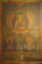 Tibetaanse thangka van Bhaisajyaguru. - Tibet - circa 1900, Antiek en Kunst