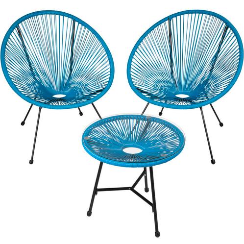 Set van 2 stoelen Santana met tafel - blauw, Tuin en Terras, Tuinsets en Loungesets, Verzenden