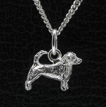 Zilveren Norfolk terrier met staart ketting hanger - klein, Sieraden, Tassen en Uiterlijk, Kettinghangers, Verzenden