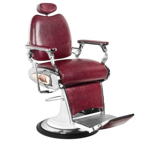 BARBIERSTEL MOTO STYLE BORDEAUX - GABBIANO (Barber stoel), Sieraden, Tassen en Uiterlijk, Uiterlijk | Haarverzorging, Overige typen