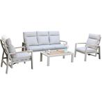 Ripasso stoel bank loungeset verstelbaar 4 delig latte zand, Ophalen of Verzenden, Nieuw, Aluminium