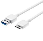 Galaxy S5 Data Kabel Micro USB 3.0 WIT, Nieuw, Ophalen of Verzenden