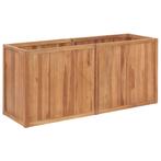 vidaXL Plantenbak verhoogd 150x50x70 cm massief teakhout, 100 cm of meer, Verzenden, Nieuw, 60 cm of meer