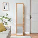 Open kast met spiegel As 170x40x35 cm naturel en wit [en.cas, Verzenden, Nieuw