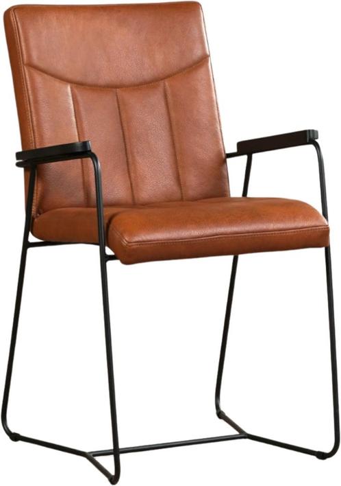 Leren eetkamerstoel Right met armleuning - Granada leer Sava, Huis en Inrichting, Stoelen, Eén, Overige kleuren, Nieuw, Leer, Ophalen of Verzenden