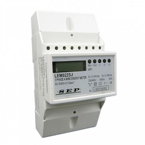 SEP kWh meter 3 fase 80A digitaal met Puls - LEM022SJ, Doe-het-zelf en Verbouw, Elektra en Kabels, Ophalen of Verzenden