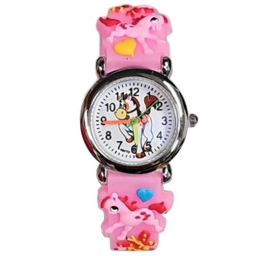 Fako® - Kinderhorloge - 3D - Eenhoorn Jolly – Roze, Sieraden, Tassen en Uiterlijk, Horloges | Kinderen, Verzenden