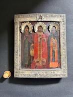 Icoon - Drie heiligen - Hout, Metaal