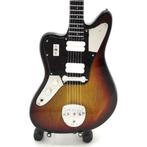 Miniatuur Fender Jaguar gitaar met gratis standaard, Ophalen of Verzenden, Nieuw, Pop, Beeldje of Miniatuur