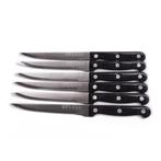 Benson Steakmessenset - RVS - Gekarteld Lemmet - Zwart -..., Ophalen of Verzenden, Nieuw