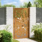 vidaXL Poort met golfontwerp 105x180 cm weervast staal, Verzenden, Nieuw