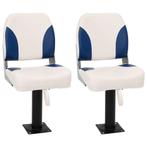 vidaXL 4-delige Bootstoelenset inklapbaar 41x36x48 cm blauw, Watersport en Boten, Verzenden, Nieuw