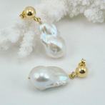 Parel - Zilver - Oorbellen - PERLE BAROCCHE, Antiek en Kunst