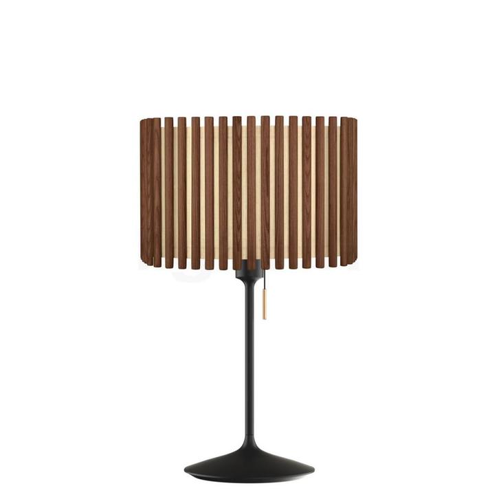 Umage Komorebi Santø© Tafellamp, kap donker eiken/voet zwa, Huis en Inrichting, Lampen | Tafellampen, Nieuw, Verzenden