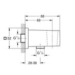 Wandaansluitbocht Grohe Euphoria Cube Supersteel, Ophalen of Verzenden, Nieuw