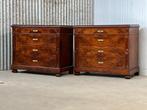 Commode (2) - commodes, ladekasten, credenza, - Mahonie -